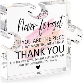 Thank You Gifts for Women - Office Coworker Leaving Going Away Gifts for Women - Nurse, Teacher, Employee, Staff Gifts, Principal, Social Worker Appreciation Retirement Desk Decor Plaque