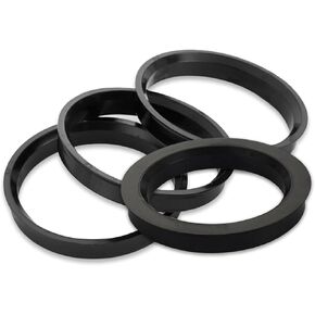 4 PCS Hubcentric Ring, 73.1 mm-60.1 mm Hub Center Shock Absorber Adapter Ring, Tire Modification ABS Plastic Wheel Hub Reducer, Compatible with Special Models (Black)