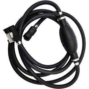 8mm 5/16" Boat Motor Line Hose with Connector and Primer Assy 6Y2-24306-55-00 6Y2-24306-56-00 & Primer Pump Assy Replacement for Yamaha Outboard Motors, 6mm/1/4in Pipe, 3m length