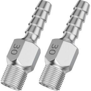 Boat Anti Siphon Valve Fuel Fitting For Boat Fuel Tank Fittings 1/4" NPT Threads 3/8" I.D, Fuel Tank Pickup Tube 2.2-In Marine Fuel Tank Connector Suitable For Most Boat Gas Tank Fittings - 2 Pack