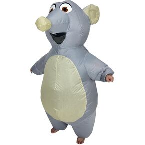 Inflatable Mouse Costume for Adult Blow up Mouse Costume Funny Halloween Party Cosplay Costume Suit