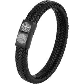 سوار ZKXXJ Saint Benedict للرجال ، جلد San Benito Cuff Handle