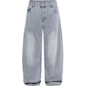 Aelfric Eden Women Wide Leg Jeans High Waist Baggy Jeans Vintage Loose Boyfriend Mens Unisex Streetwear Y2K Denim Pants