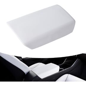 Tinlucys Center Console Armrest Cover White Designed for Tesla Model Y 2020-2024 and Model 3 2017-2023(Not fit for Model 3 Highland),Center Console Cover for Tesla Interior Accessories White