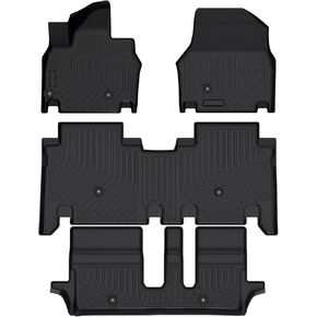 Cartist Custom Fit for Floor Mats Toyota Highlander 2020-2025 (NO Hybrid, NO Grand Highlander) 7 Seater w/Center Console All Weather Floor Liners for Highlander Accessories