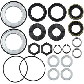 Outer Axle Knuckle Tube Dust Seal + Inner Tube Seal + Snap Ring + Needle Bearing + Thrust Washer Seals Kit For Ford 1998-2004 Super Duty Excursion F250 F350 F450 F550 with Dana 50 60 Front Axle