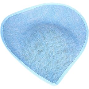 Hat Base Teardrop Sinamay Hat Base DIY Sinamay Saucer Upturned Brim Hat Base Fascinator Base Saucer Millinery Base Sinamay Base, 30*27CM, Light Blue