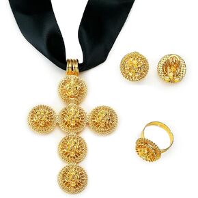Ethiopian Traditional Cross Gold/Silver Plated Ethiopian Jewelry