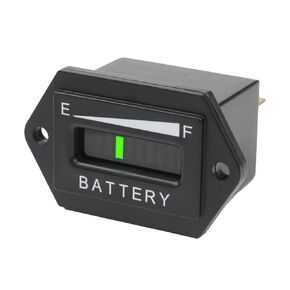 12/24V Battery Voltage Indicator, Capacity Monitor Gauge for Lead Acid Battery, Waterproof Voltmeter Tester with Alarm Function, Suitable to Golf Cart Boat Forklift UTV ATV