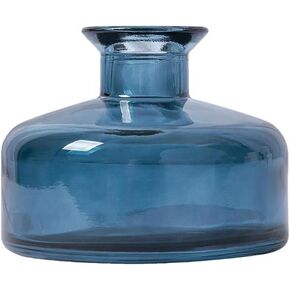 200ml/6.7oz Empty Blue Round Glass Diffuser Bottle Refillable Scented Oil Diffuser Containers Fragrance Accessories Use for DIY Bedroom Bathroom Home Decor