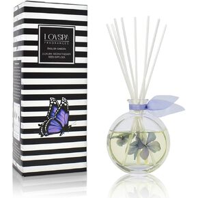 LOVSPA English Garden Luxury Home Fragrance Diffuser Reeds Set | Smooth Jasmine, Sheer Roses, Heady Hyacinth, Creamy Lily of The Valley, Lavish Oak Moss & Subtle Musk.