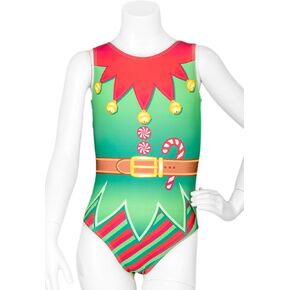 Destira Christmas Gymnastics Hooters for Girls ، Gym Elf ، ثياب ناعمة للغاية مع Scrunchie المطابقة - الرقص ، الهتاف ، اليوغا ، وأكثر من ذلك ، البالغ X -Small