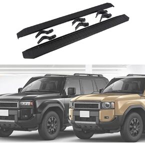 6" Running Boards Side Steps Nerf Bars Fits for Toyota Land Cruiser/Land Cruiser Prado LC250 1958 J250 250 2024 2025 Accessories Aluminum & ABS Plastic