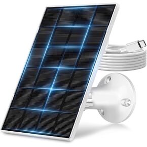 KEPEAK Solar Panel for Ring Camera Outdoor, USB C Solar Panel, Small Solar Panel Charger 5V, Compatible with Rechargeable Battery Powered Cam, IP65 Waterproof for Security Monitoring