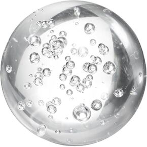 uxcell 70mm/2.8" Crystal Sphere Ball Bubble Glass Solid Decorative Sphere Crystal Ball Prop Ornament for Feng Shui Divination Fortune Telling Tabletop Fountain Decoration, Clear