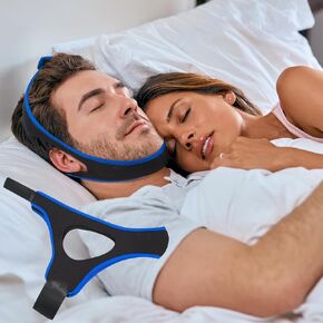 Snoring Chin Strap Comfortable Universal Snoring Devices Adjustable Effective Stop Snoring Sleep Snore Reducing Aid for Women and Men
