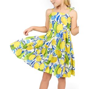 Girls Resort Dress - Printed Rayon Mini Dress