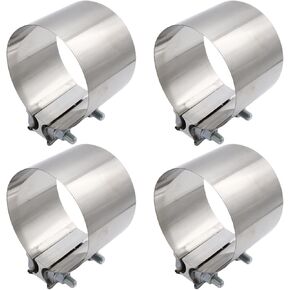 2.5 Inch Exhaust Clamp, Lap Joint Band Clamp 304 Stainless Steel 1PCS For 2.5" Od To 2.5" Id Exhaust Pipe, Muffler, Elbow And Exhaust Tubing Connection