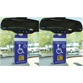 CloseoutZone Handicapped Disabled Parking Placard Protective Car Holder (Set of 4)