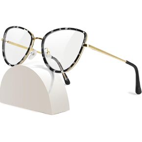 Blue Light Glasses for Women, Fashion Anti UV Ray-Ease Computer and Digital Eyestrain Glasses Transparent
