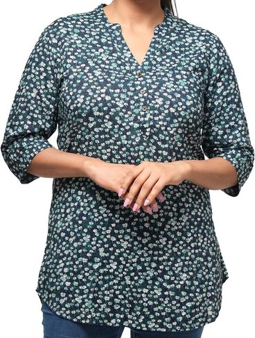 Cotton Kurti Tunic Top for Women - Stylish & Comfortable for Casual & Work Wear, Breathable & Soft in Kuwait