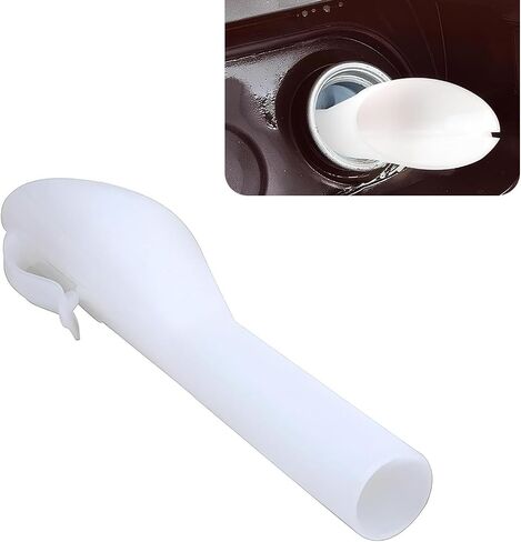 1 PC Car Fuel Filler Funnel, 6.9" x 0.8" x 1.7" Plastic Rust-Proof Fuel Tank Filler Funnel Tube, Replacement OEM No. 8U5A-17B068-EB 1782177 1833948 2050651, Compatible with Ford (White) in Saudi Arabia