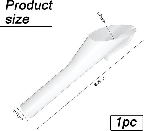 1 PC Car Fuel Filler Funnel, 6.9" x 0.8" x 1.7" Plastic Rust-Proof Fuel Tank Filler Funnel Tube, Replacement OEM No. 8U5A-17B068-EB 1782177 1833948 2050651, Compatible with Ford (White) in Saudi Arabia