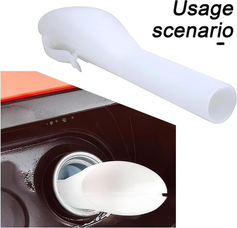 1 PC Car Fuel Filler Funnel, 6.9" x 0.8" x 1.7" Plastic Rust-Proof Fuel Tank Filler Funnel Tube, Replacement OEM No. 8U5A-17B068-EB 1782177 1833948 2050651, Compatible with Ford (White) in Saudi Arabia