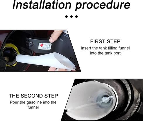 1 PC Car Fuel Filler Funnel, 6.9" x 0.8" x 1.7" Plastic Rust-Proof Fuel Tank Filler Funnel Tube, Replacement OEM No. 8U5A-17B068-EB 1782177 1833948 2050651, Compatible with Ford (White) in Saudi Arabia