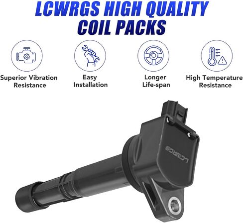 Set of 4 Ignition Coil Pack and Spark Plugs Fits for 2.4 L4 Honda Accord CRV Crosstour Civic SI Acura ILX 2008 2009 2010 2011 2012 2013 2014 Replaces UF602 in Saudi Arabia