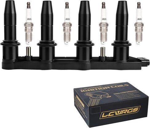 حزمة Coil Coil و 4x Spark Plugs تناسب 1.8 L4 2011 2012 2013 2014 2015 2017 2017 2018 Chevy Cruze Sonic 1.8L استبدال# UF620 in Saudi Arabia