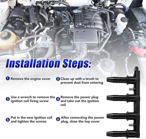 حزمة Coil Coil و 4x Spark Plugs تناسب 1.8 L4 2011 2012 2013 2014 2015 2017 2017 2018 Chevy Cruze Sonic 1.8L استبدال# UF620 in Saudi Arabia