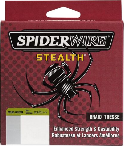 SpiderWire Stealth® Superline, Moss Green, 40lb | 18.1kg, 125yd | 114m Braided Fishing Line, Suitable for Freshwater and Saltwater Environments in Saudi Arabia