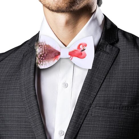 Men's Handmade Feather Bow Tie Satin Silk Pre-tied Solid Bow Ties for Men with Gift Box in Saudi Arabia