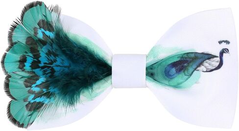 Men's Handmade Feather Bow Tie Satin Silk Pre-tied Solid Bow Ties for Men with Gift Box in Saudi Arabia