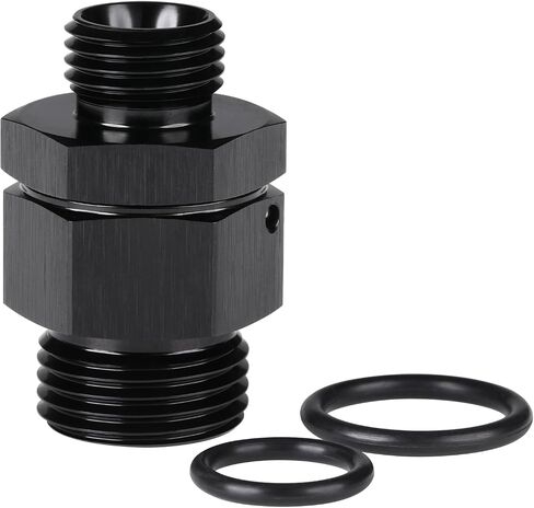 6AN -6 ORB Male to 8AN -8 ORB Male Swivel Union Fitting Adapter Coupler Aluminum Black in Saudi Arabia