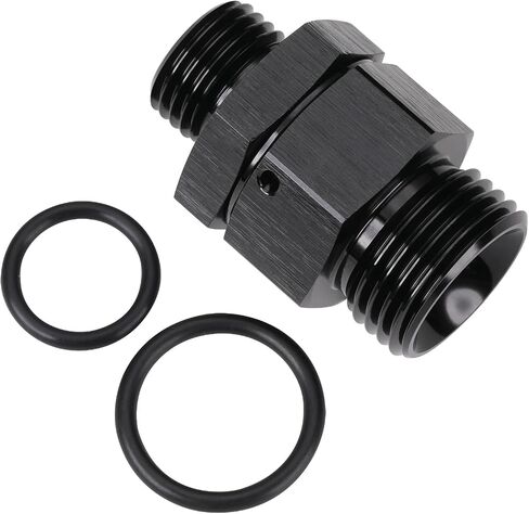 6AN -6 ORB Male to 8AN -8 ORB Male Swivel Union Fitting Adapter Coupler Aluminum Black in Saudi Arabia