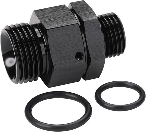6AN -6 ORB Male to 8AN -8 ORB Male Swivel Union Fitting Adapter Coupler Aluminum Black in Saudi Arabia