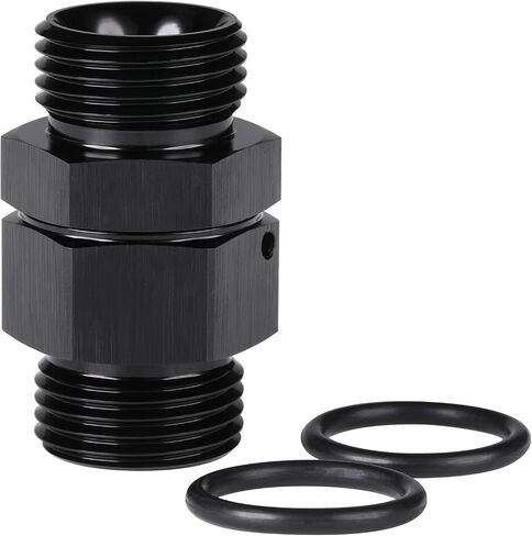 6AN -6 ORB Male to 8AN -8 ORB Male Swivel Union Fitting Adapter Coupler Aluminum Black in Saudi Arabia