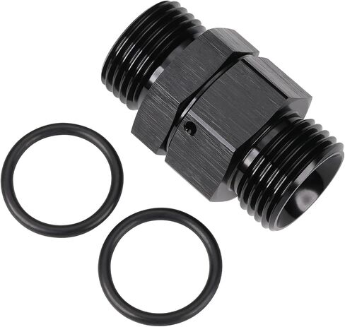 6AN -6 ORB Male to 8AN -8 ORB Male Swivel Union Fitting Adapter Coupler Aluminum Black in Saudi Arabia