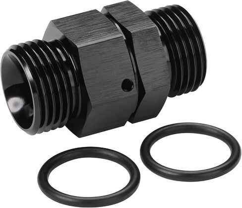 6AN -6 ORB Male to 8AN -8 ORB Male Swivel Union Fitting Adapter Coupler Aluminum Black in Saudi Arabia