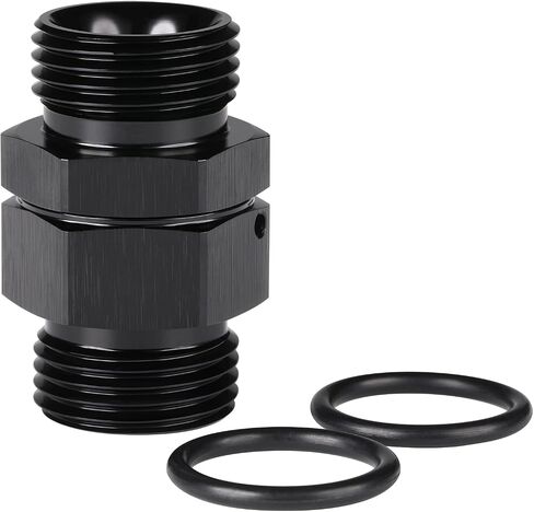 6AN -6 ORB Male to 8AN -8 ORB Male Swivel Union Fitting Adapter Coupler Aluminum Black in Saudi Arabia