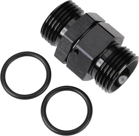 6AN -6 ORB Male to 8AN -8 ORB Male Swivel Union Fitting Adapter Coupler Aluminum Black in Saudi Arabia