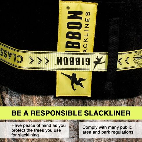 ملابس شجرة Giannon Slacklines مقاس XL، ملابس شجرة Giannon Slacklines ، حماية للشجرة والخط، أخضر، الطول: 200 سم، العرض: 25 سم in Kuwait