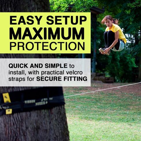 ملابس شجرة Giannon Slacklines مقاس XL، ملابس شجرة Giannon Slacklines ، حماية للشجرة والخط، أخضر، الطول: 200 سم، العرض: 25 سم in Kuwait