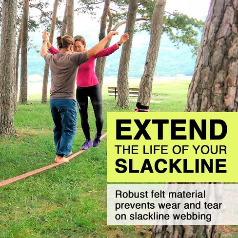 ملابس شجرة Giannon Slacklines مقاس XL، ملابس شجرة Giannon Slacklines ، حماية للشجرة والخط، أخضر، الطول: 200 سم، العرض: 25 سم in Kuwait