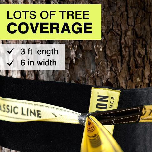 ملابس شجرة Giannon Slacklines مقاس XL، ملابس شجرة Giannon Slacklines ، حماية للشجرة والخط، أخضر، الطول: 200 سم، العرض: 25 سم in Kuwait