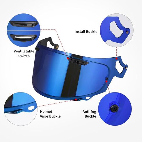 Regent-X Visor Replace ، VAS-V Max Visor Face Shields متوافقة مع Corsair-X ، Quantum-X ، Signet-X ، DT-X ، Defiant-X (أسود) in Kuwait