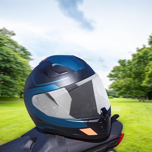 LKV HJ-31 Motorcycle Helmet Visor - i10 Helment Visor UV Protection Face Shield Accessories Replacement for i10 HJ31 i70 (Chrome Silver) in Saudi Arabia
