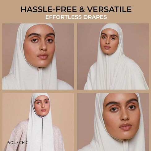 VOILE CHIC Ribbed Jersey Hijab Scarf for Women - Head Scarf for Women in Kuwait